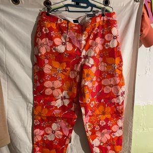Talbots super cute ankle poplin pants. Side elastic unsert